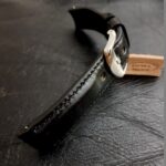 Waxy Black Calfskin for Rolex Deepsea