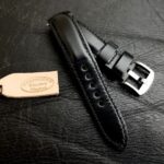 Waxy Black Calfskin for Rolex Deepsea