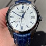 Baltic Blue SuperMatte Teju Lizard Strap for Grand Seiko Snowflake