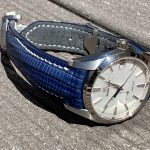 Baltic Blue SuperMatte Teju Lizard Strap for Grand Seiko Snowflake