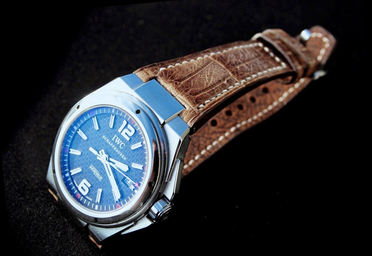 IWC Ingenieur Mission Earth on Veneto Gold Alligator strap