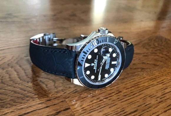Custom watch strap for Rolex Yachtmaster 42 - SuperMatte Carbon Black