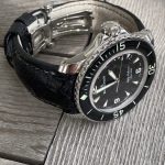 Black Ostrich Leg Strap for Blancpain Fifty Fathoms