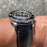 Black Ostrich Leg Strap for Blancpain Fifty Fathoms