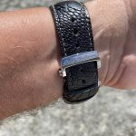 Black Ostrich Leg Strap for Blancpain Fifty Fathoms