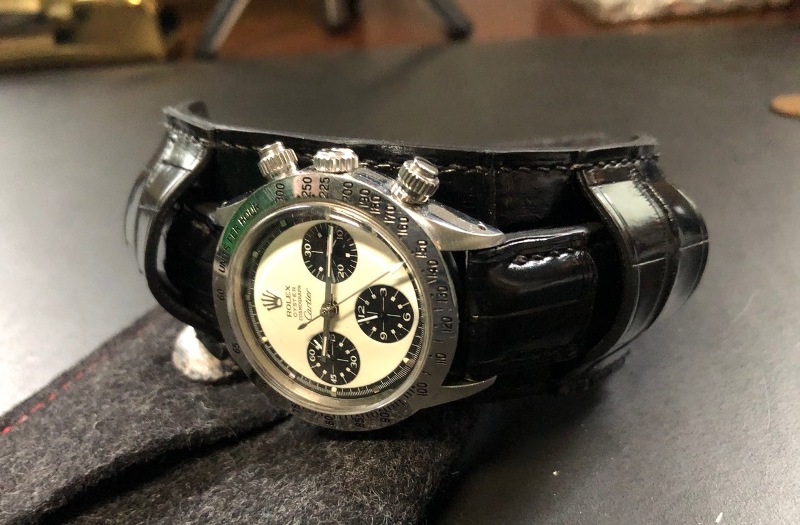 'Paul Newman' Style Alligator Bund Strap for Daytona 6263