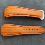 Orange SuperMatte Teju Lizard for Omega Planet Ocean with Fully Integrated Fit