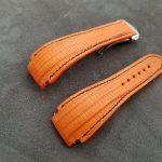 Orange SuperMatte Teju Lizard for Omega Planet Ocean with Fully Integrated Fit