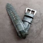 Grigio-Verde Alligator strap for Panerai