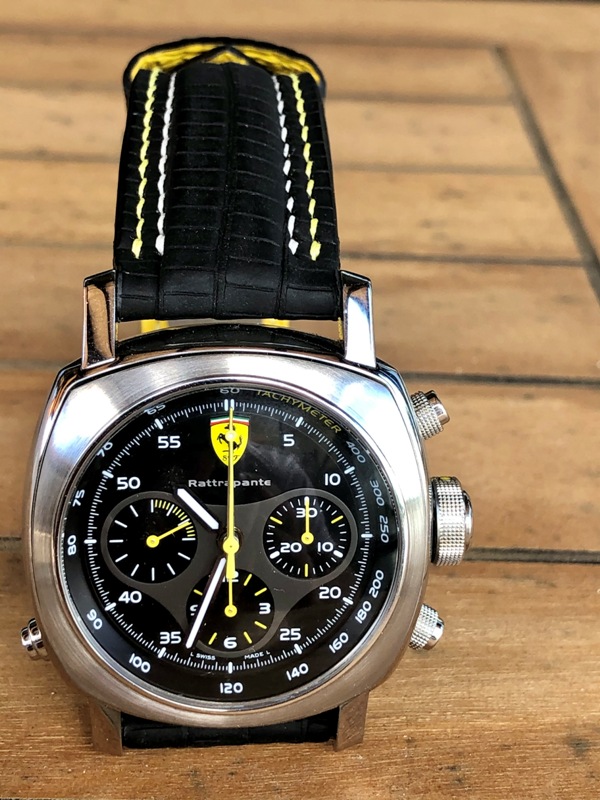 SuperMatte Teju Lizard with Double Row Stitching for Panerai Ferrari Watch