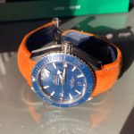 Lambo Orange Alcantara strap for Omega Planet Ocean