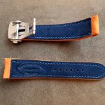Lambo Orange Alcantara strap for Omega Planet Ocean