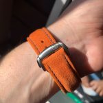Lambo Orange Alcantara strap for Omega Planet Ocean