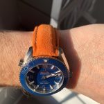 Lambo Orange Alcantara strap for Omega Planet Ocean