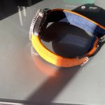 Lambo Orange Alcantara strap for Omega Planet Ocean