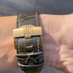 Grigio-Verde Alligator Custom Watch Strap for 44mm Audemars Piguet Royal Oak