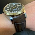 Custom Straps made from Chocolate Noir Alligator
