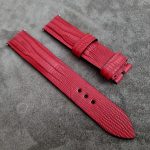 Custom Red SuperMatte Teju Lizard strap without stitching