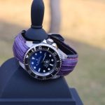 Custom dyed 'Plumb' Teju Lizard strap for Rolex Deepsea
