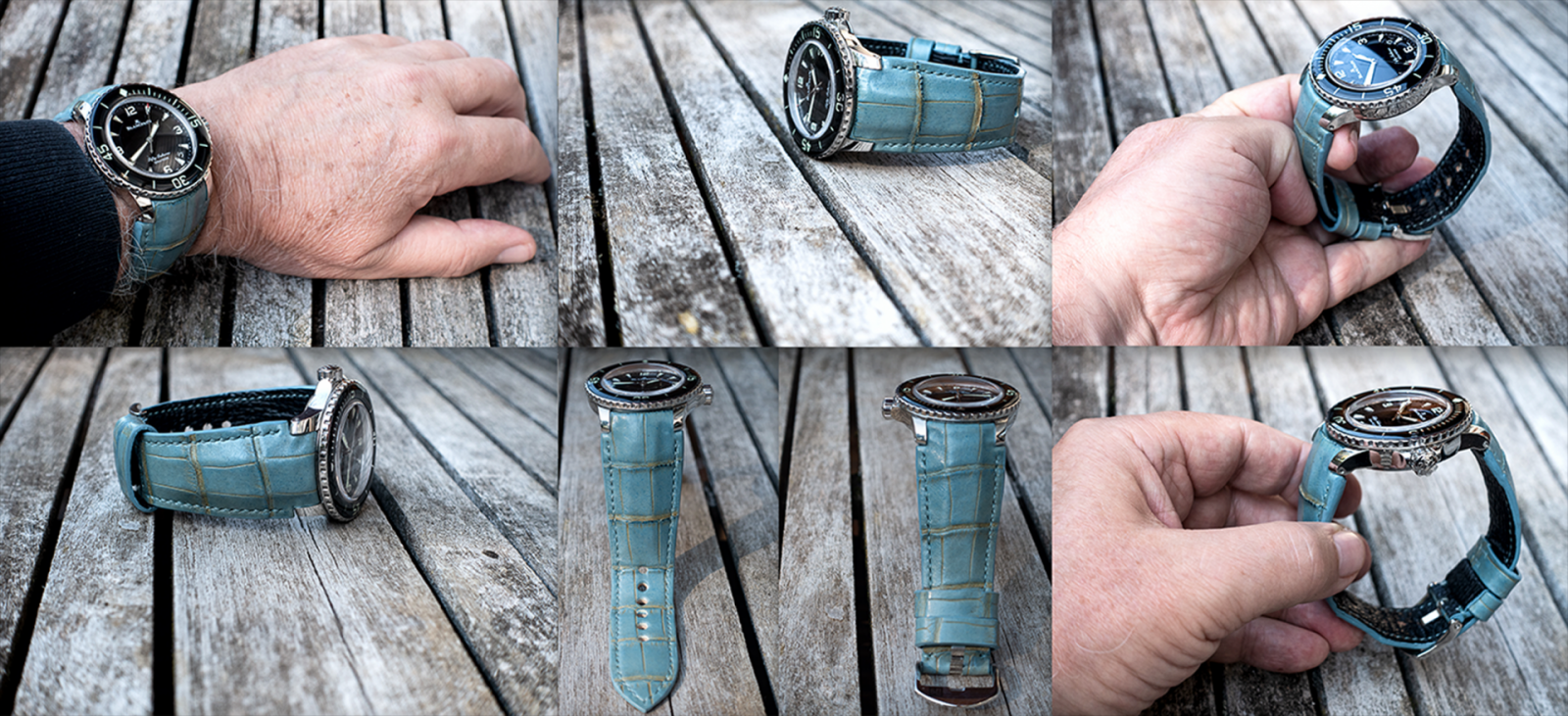 Custom Alligator Strap for Blancpain Fifty Fathoms