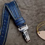 Custom Steel Blue Teju Lizard watch strap for Audemars Piguet Royal Oak Offshore