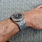 Audemars Piguet Diver on custom Commando Grey Ostrich Leg watch strap