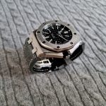 Audemars Piguet Diver on custom Commando Grey Ostrich Leg watch strap