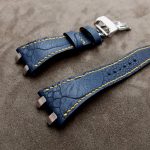 Navy SuperMatte Ostrich Leg strap for Audemars Piguet Royal Oak Offshore