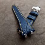 Navy SuperMatte Ostrich Leg strap for Audemars Piguet Royal Oak Offshore