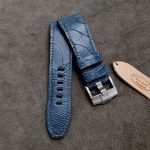 Azur Blue Ostrich Leg custom watch strap for 44mm Audemars Piguet Royal Oak Offshore