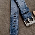 Azur Blue Ostrich Leg custom watch strap for 44mm Audemars Piguet Royal Oak Offshore