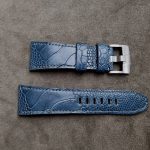 Azur Blue Ostrich Leg custom watch strap for 44mm Audemars Piguet Royal Oak Offshore