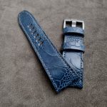 Azur Blue Ostrich Leg custom watch strap for 44mm Audemars Piguet Royal Oak Offshore