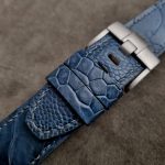 Azur Blue Ostrich Leg custom watch strap for 44mm Audemars Piguet Royal Oak Offshore