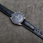 Black Ostrich Strap for Omega Speedmaster:
