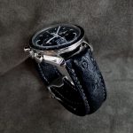 Black Ostrich Strap for Omega Speedmaster: