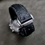Black Ostrich Strap for Omega Speedmaster: