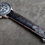 Black Ostrich Strap for Omega Speedmaster: