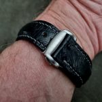 Black Ostrich Strap for Omega Speedmaster: