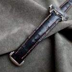 Black Ostrich Strap for Omega Speedmaster: