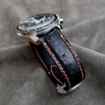 Black Ostrich Strap for Omega Speedmaster:
