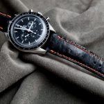 Black Ostrich Strap for Omega Speedmaster: