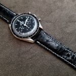 Black Ostrich Strap for Omega Speedmaster: