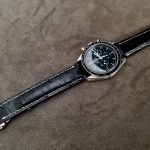 Black Ostrich Strap for Omega Speedmaster: