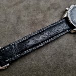 Black Ostrich Strap for Omega Speedmaster: