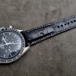 Black Ostrich Strap for Omega Speedmaster:
