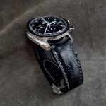 Black Ostrich Strap for Omega Speedmaster:
