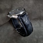 Black Ostrich Strap for Omega Speedmaster: