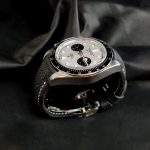 Nubuck Carbon Black Pebble Grain for Tudor Black Bay Chronograph