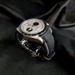 Nubuck Carbon Black Pebble Grain for Tudor Black Bay Chronograph